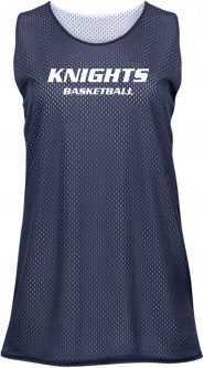 Ladies Reversible Tank, Navy/White
